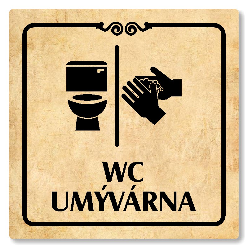 WC, umývárna, 148x148mm, pergamen, Texas